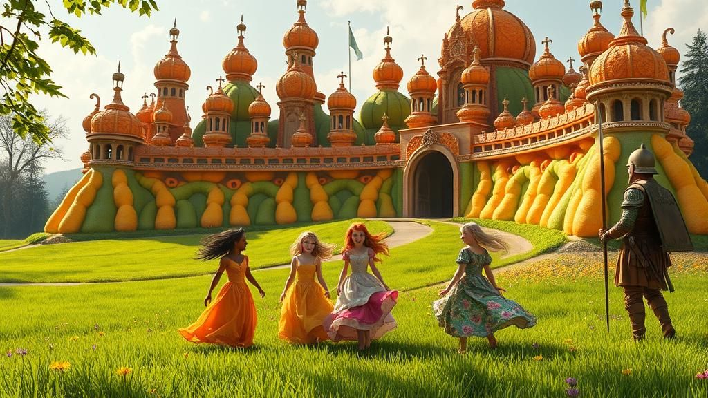 Gourd Palace: A Whimsical Miyazaki-Inspired Scene