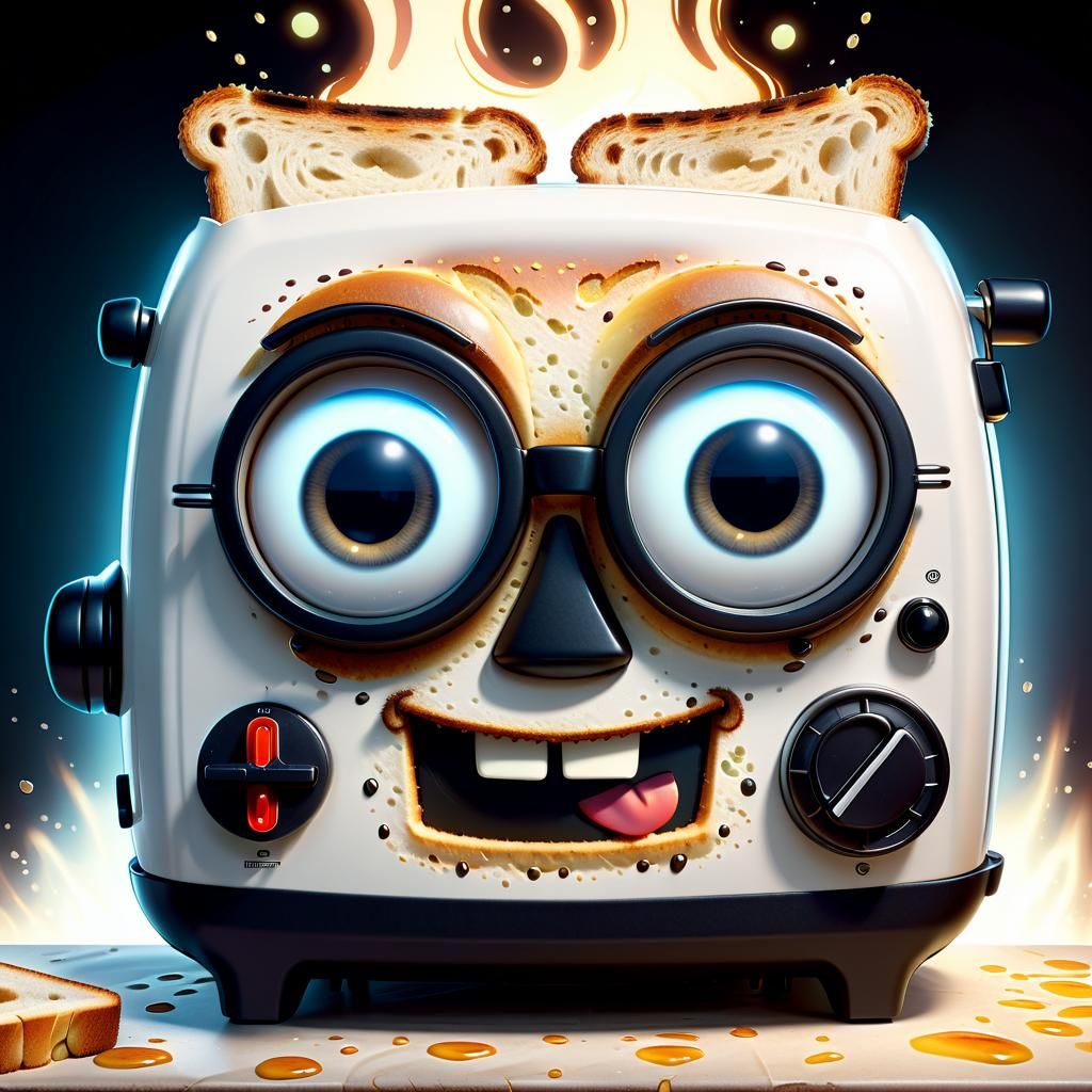 Googly eyed toaster