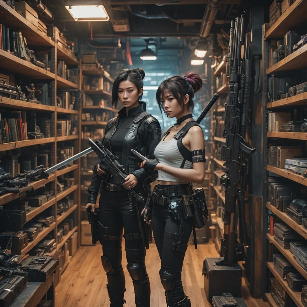 "I don't trust firearms. Too much noise. Where do you keep your katanas?"