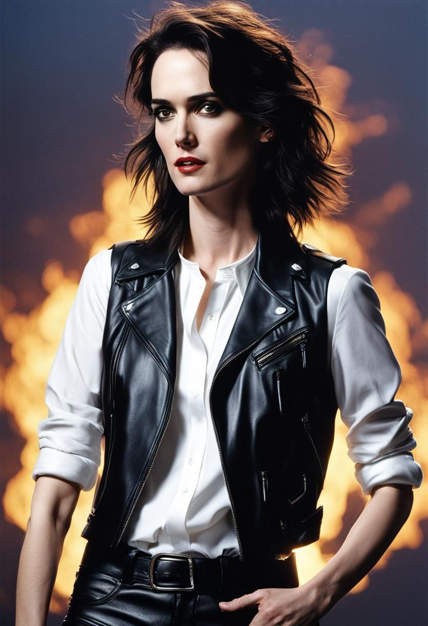 Ultrarealistic Portrait of Woman with Dark Hair