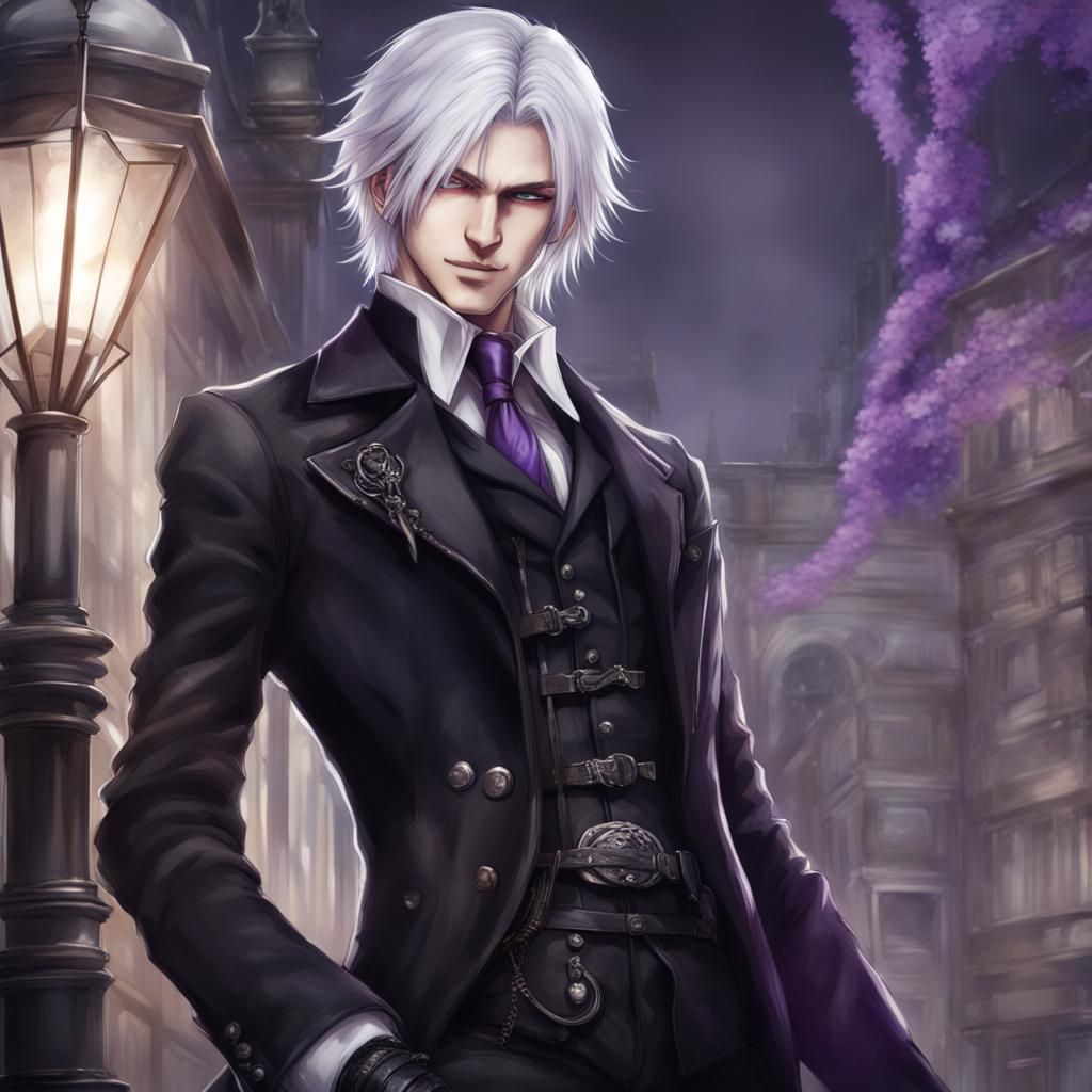 Steampunk Nero and Butler in Cyberpunk Victorian Style