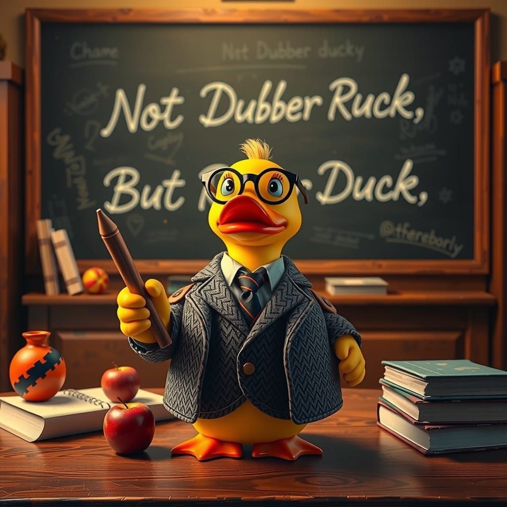 Rubber Duck Professor Teaches Not Dubber Ruck but Rubber Duc...