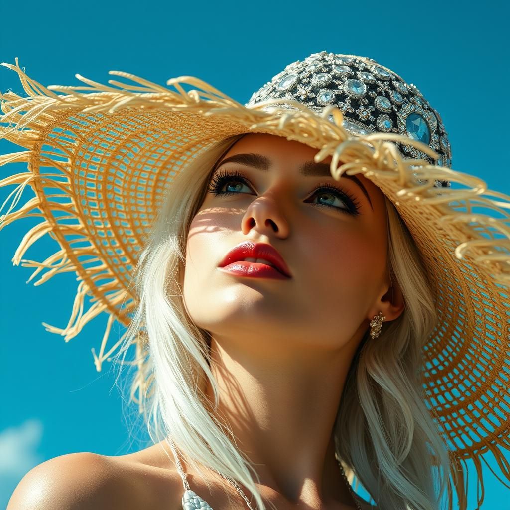 Woman with Jeweled Hat: Digital Matte Painting