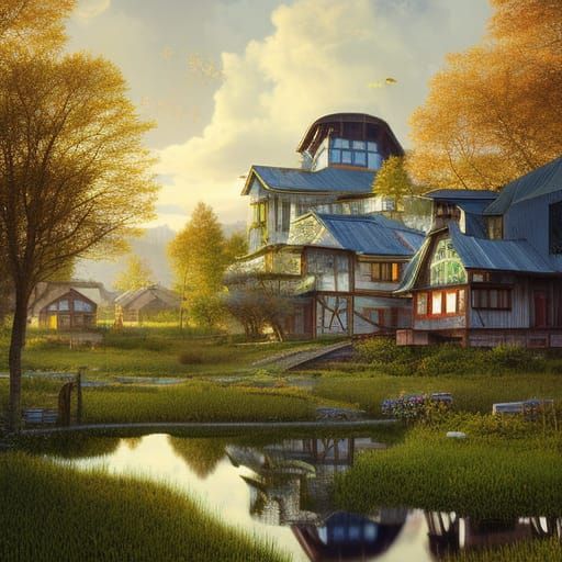 River Colony: Solarpunk Rococo Architecture in Savannah