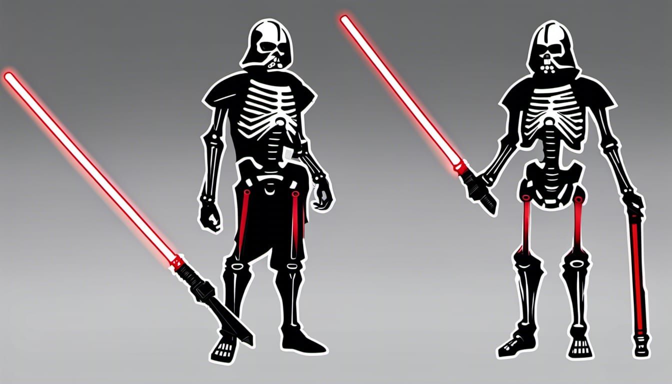 Star wars sith lord skeleton armor scythe lightsaber