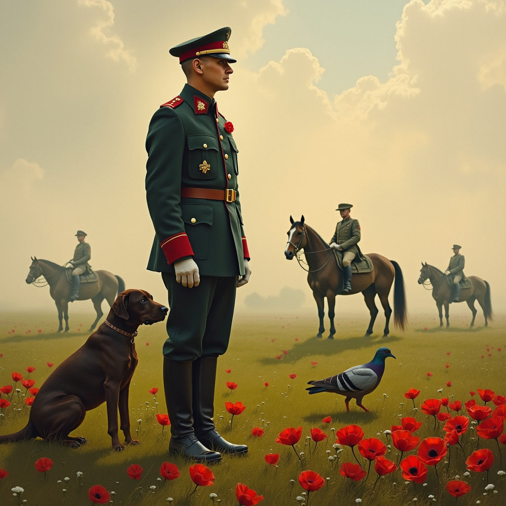 Bugler's Remembrance: Poignant Impressionistic Tribute