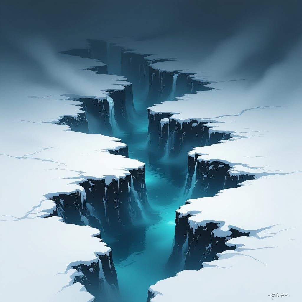 Mysterious Pools of Shadowy Water in Eerie Style