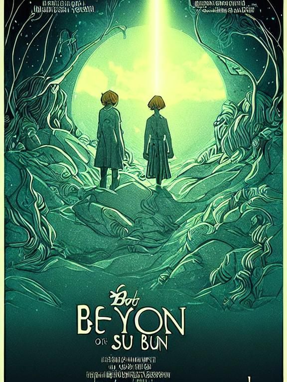 Intricate Fantasy Movie Poster: Beyond the Sun