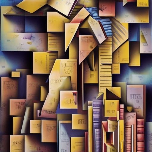 Abstract Cubist Books in Hypermaximalist Style