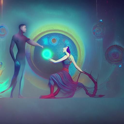 Telepathic Communication in Detailed Renaissance Painting