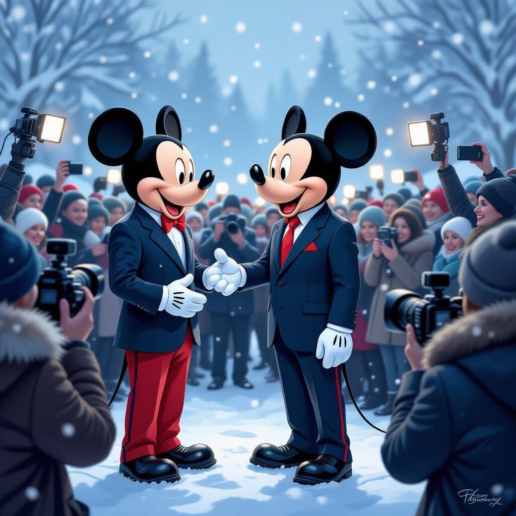 Mickey Mouse Meets Kazakhstan's Prime Minister