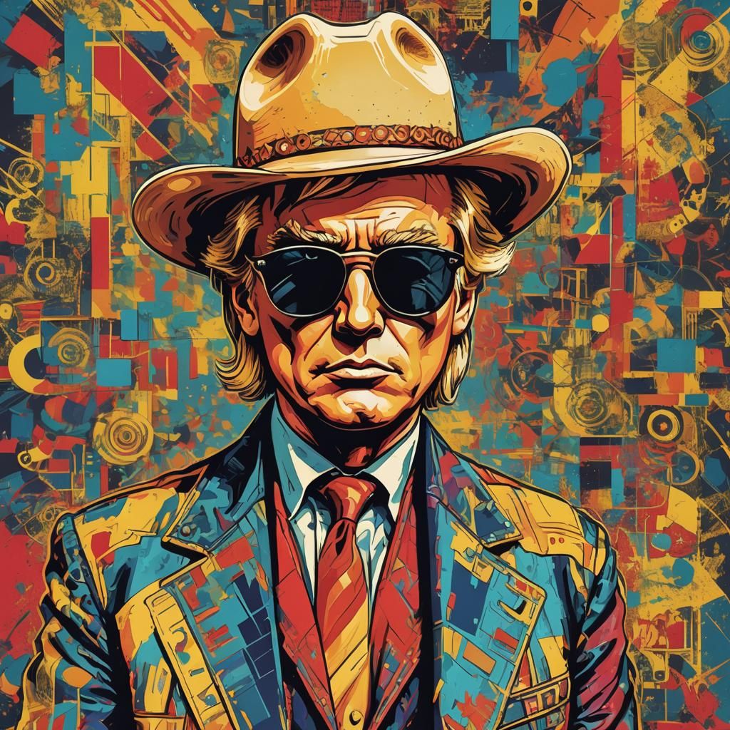 Young Donald Trump in Jack Kirby Pop Art Style
