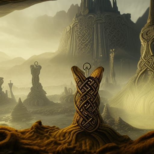 Filigree Celtic Knots: Detailed Matte Painting