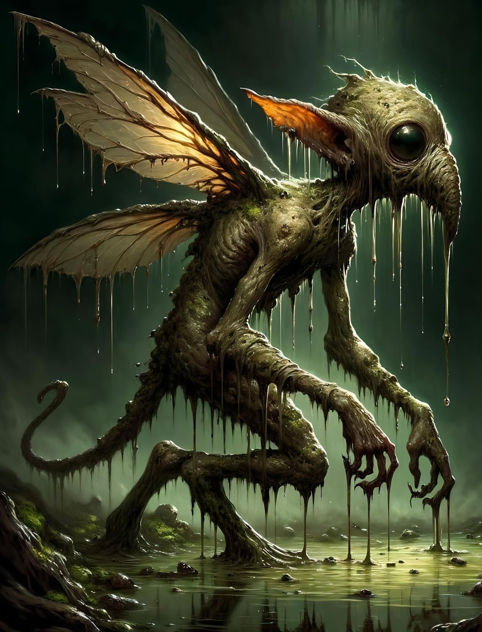 Ooze Mephit: Grotesque Elemental Creature of the Swamp