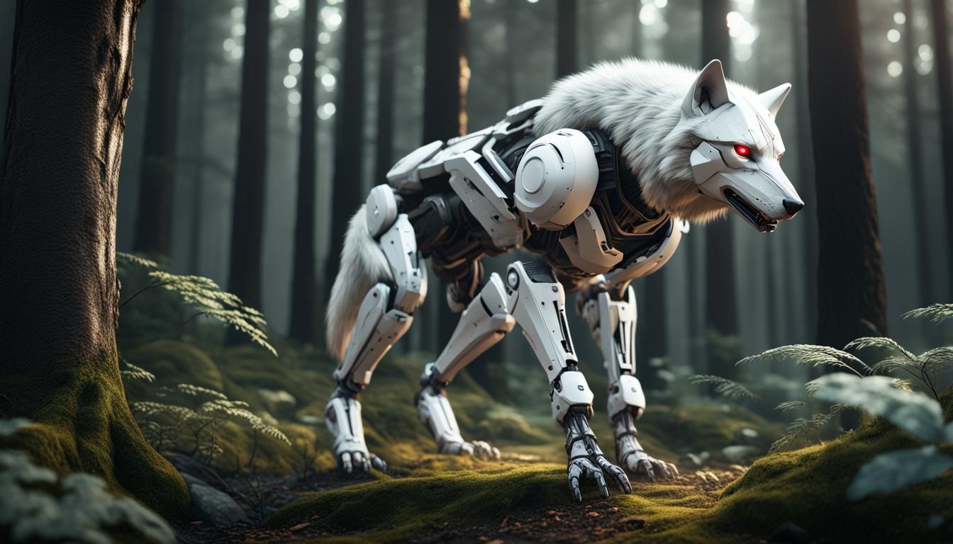 Cyborg White Wolf