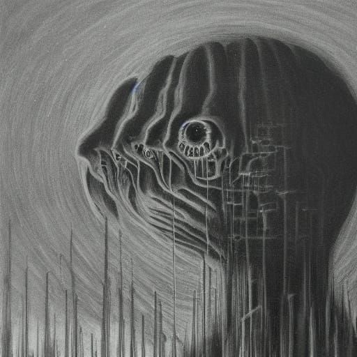 Ethereal Darkness in Surrealist Style