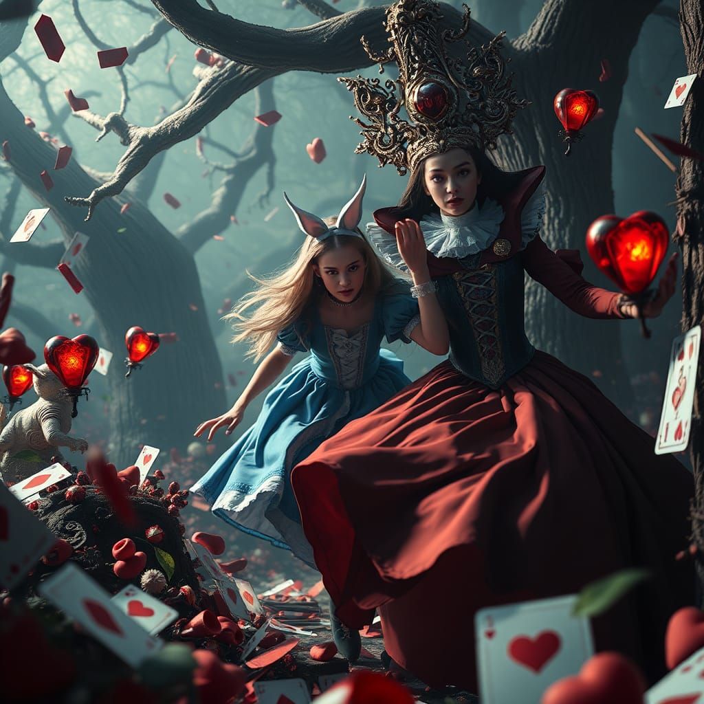 Alice in Wonderland: Queen of Hearts Card Chase