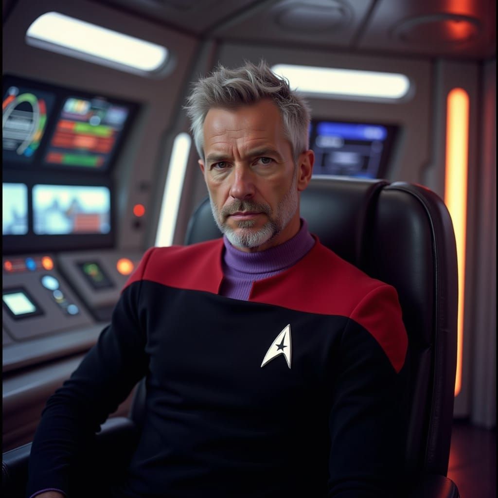 Commander Elias Vaughn Portrait in Star Trek Uniform