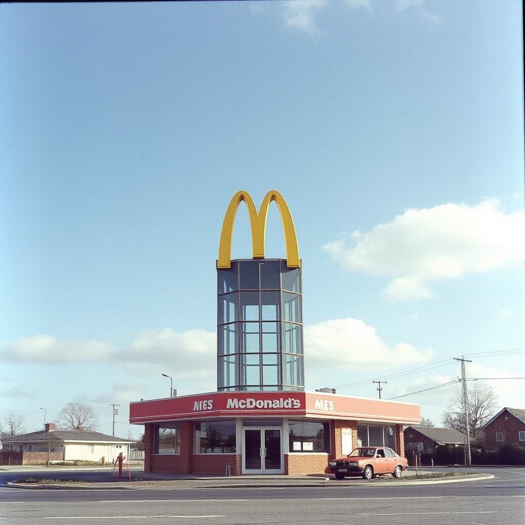 1970s British McDonald's Restaurant