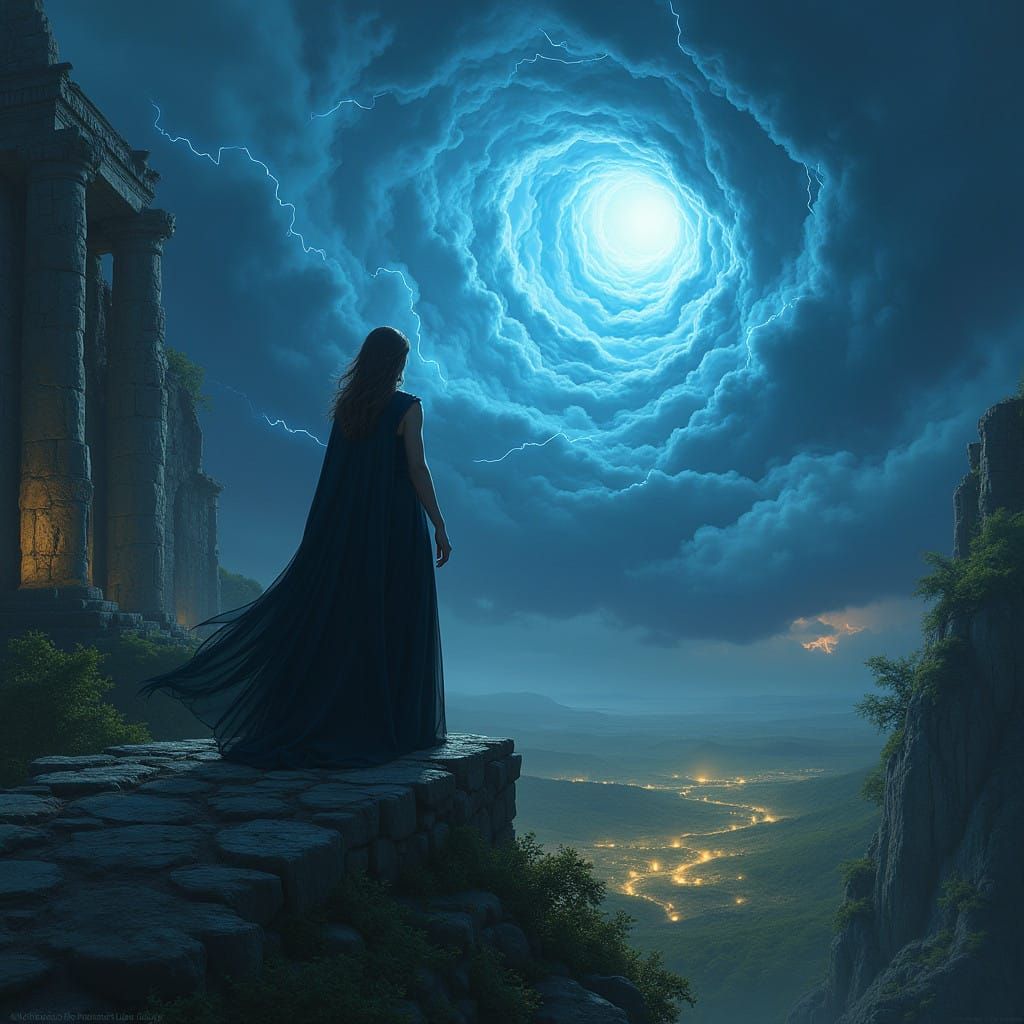 Medea Sorceress in Ancient Colchis Storm