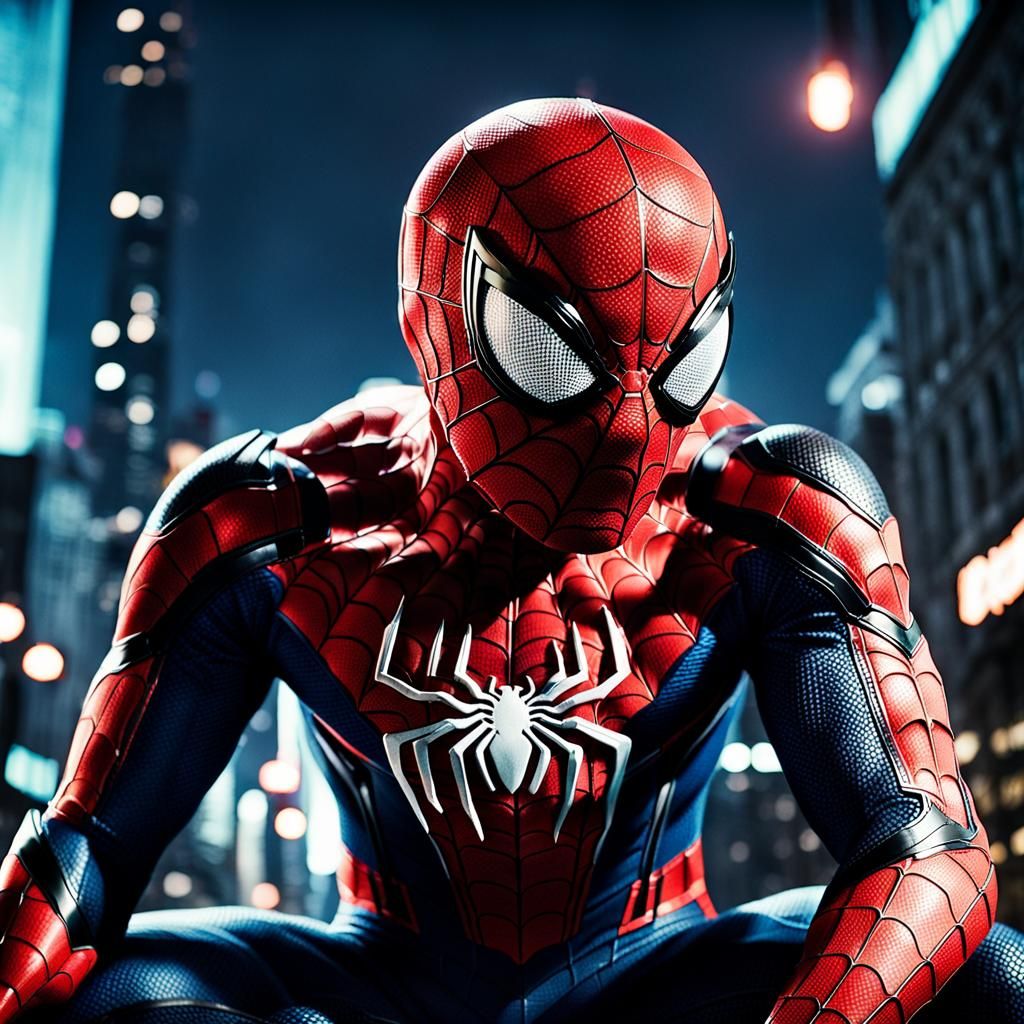 Spiderman in Cinematic 35mm Film Suit