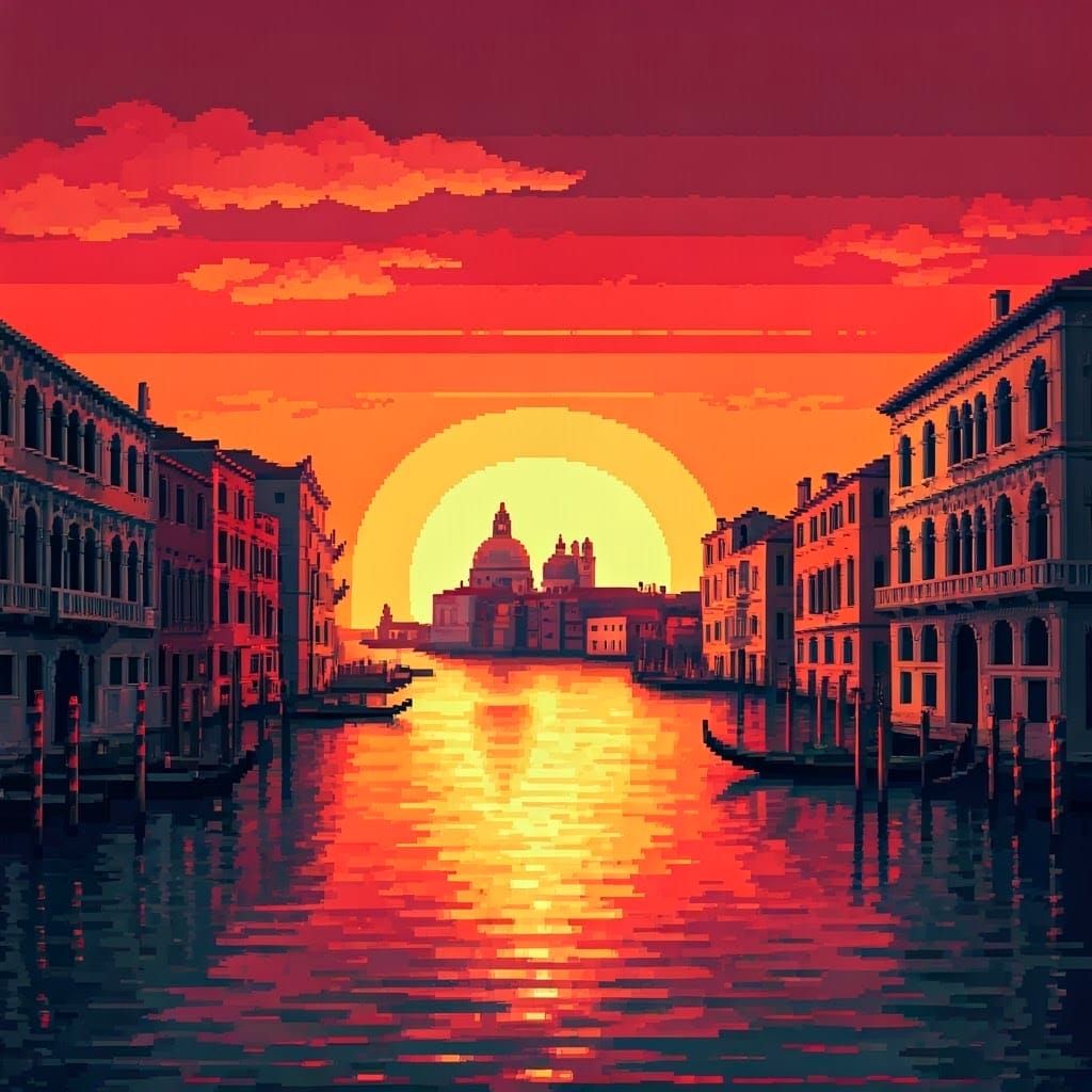 Venice Sunset, Pixel Art