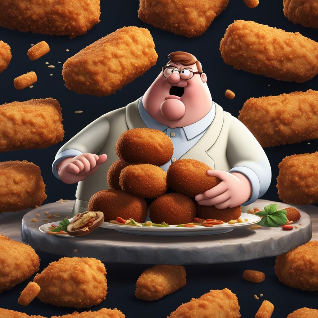 Peter Griffin Eats a Croquette: Detailed Matte Painting