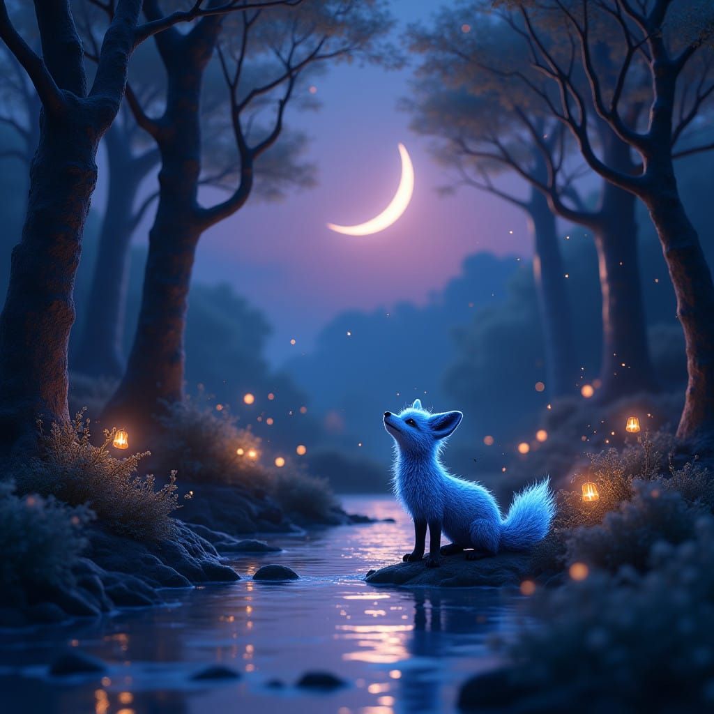 Ethereal Forest Clearing at Twilight