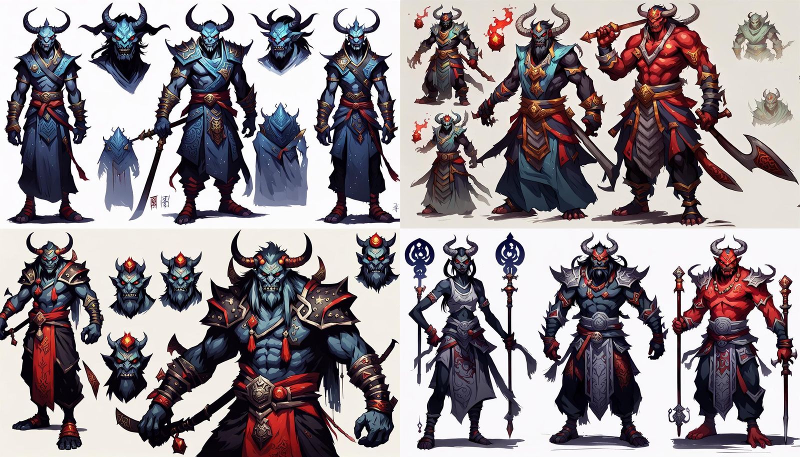 Mysterious Oni Concept Art for Dungeons and Dragons
