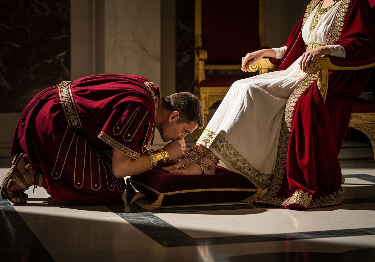 Roman Servant Pays Homage to Empress
