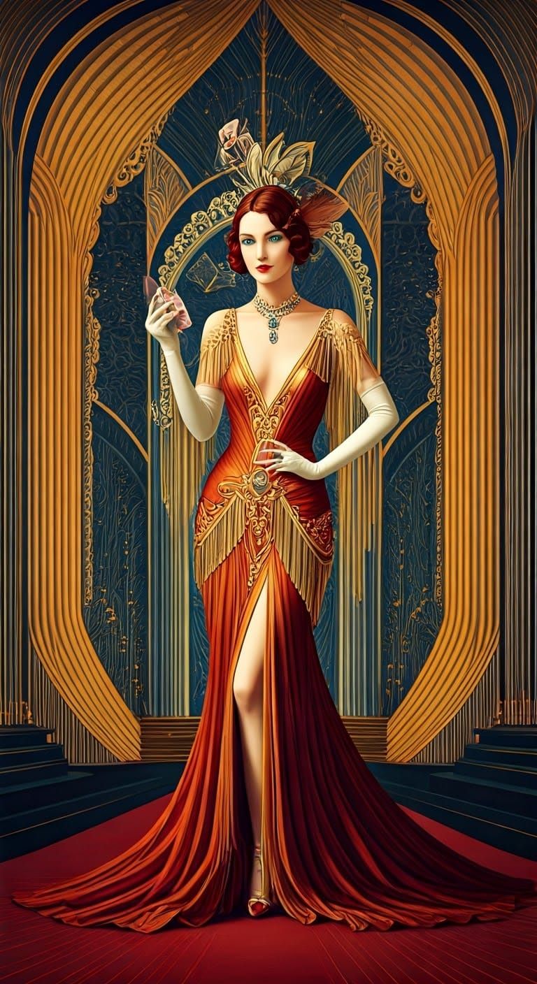 Art Deco Aristocrats in Cyberpunk Setting