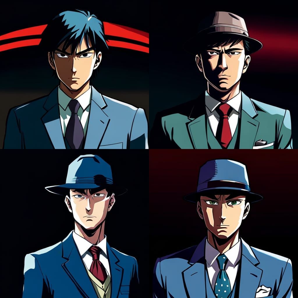 Handsome Gangster: Anime Key Visual Portrait