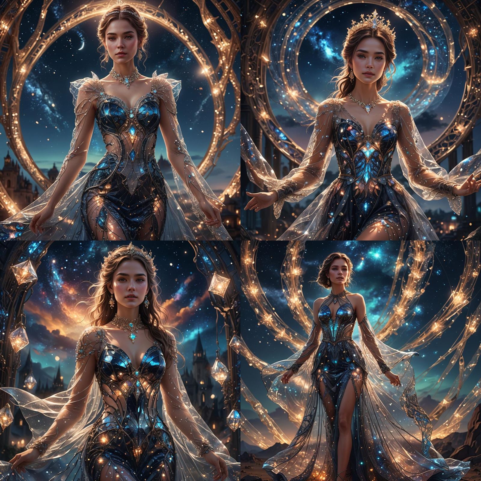 Woman in Glass Dress: Fantasy Concept Art
