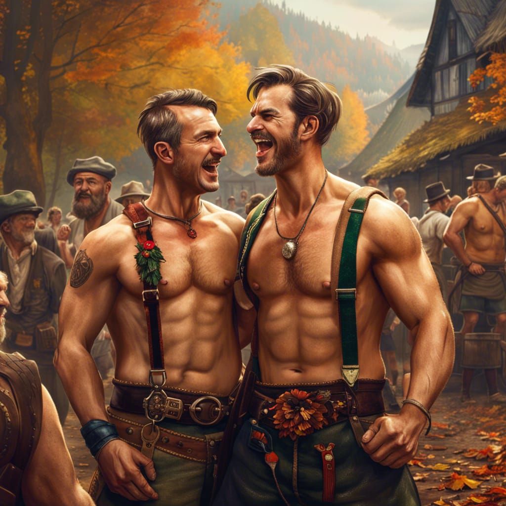 Oktoberfest Celebration: German Friends in Vivid Detail