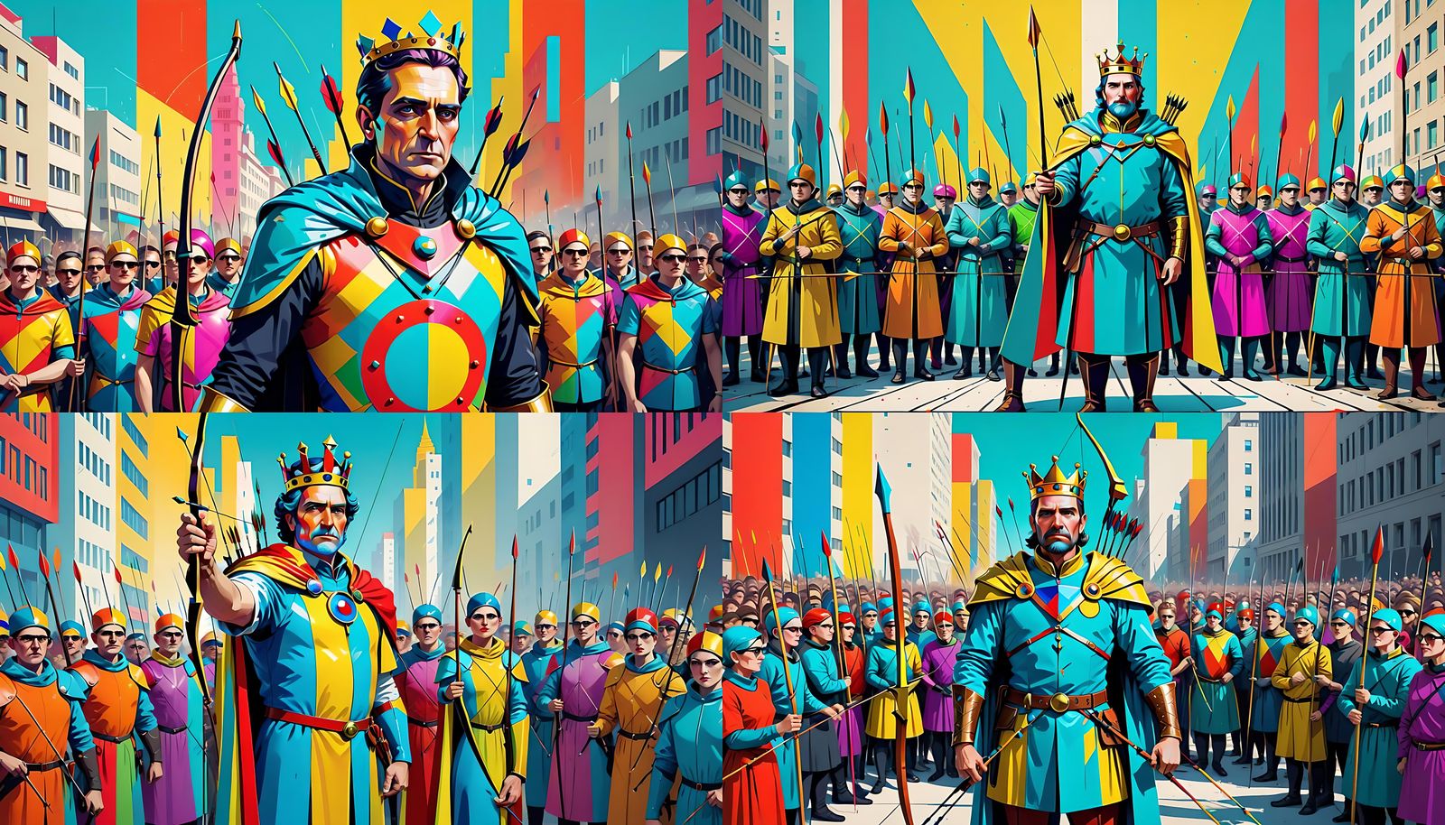 King Presents Archers: Pop Art Screen Print