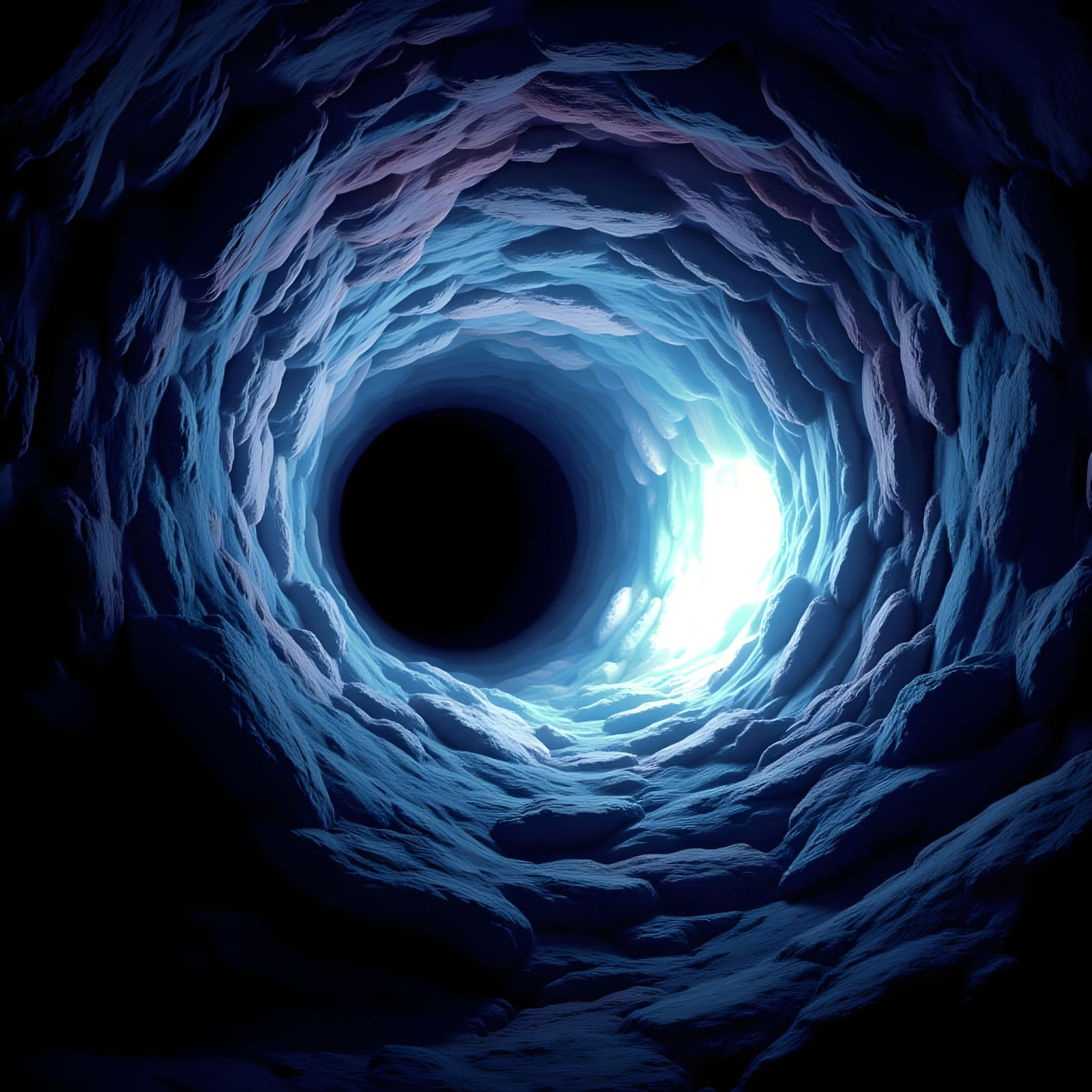 Wormhole Pulling Earth Creatures into Black Hole