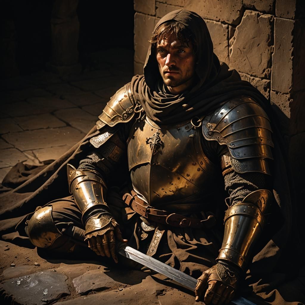 Defeated Warrior in Pit, Renaissance Style