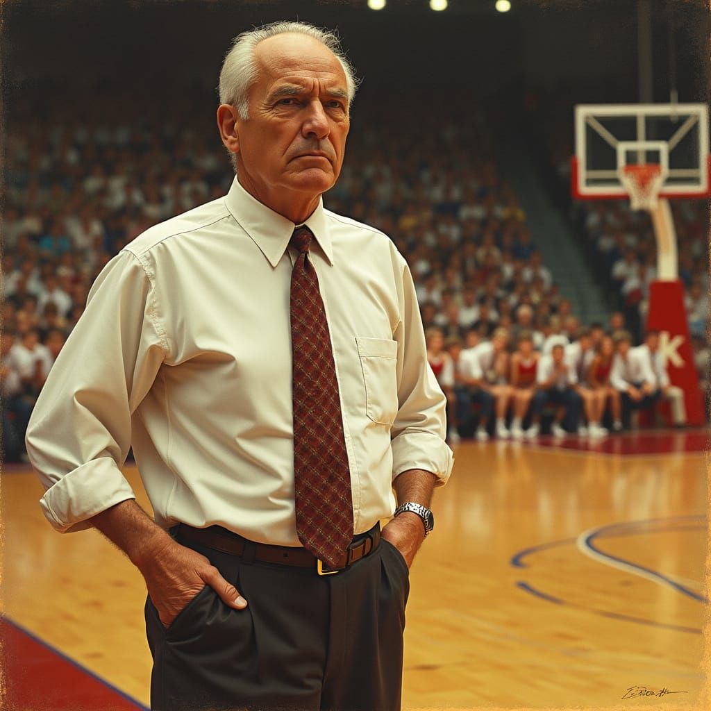 Coach Inspires on Classic Basketball Court