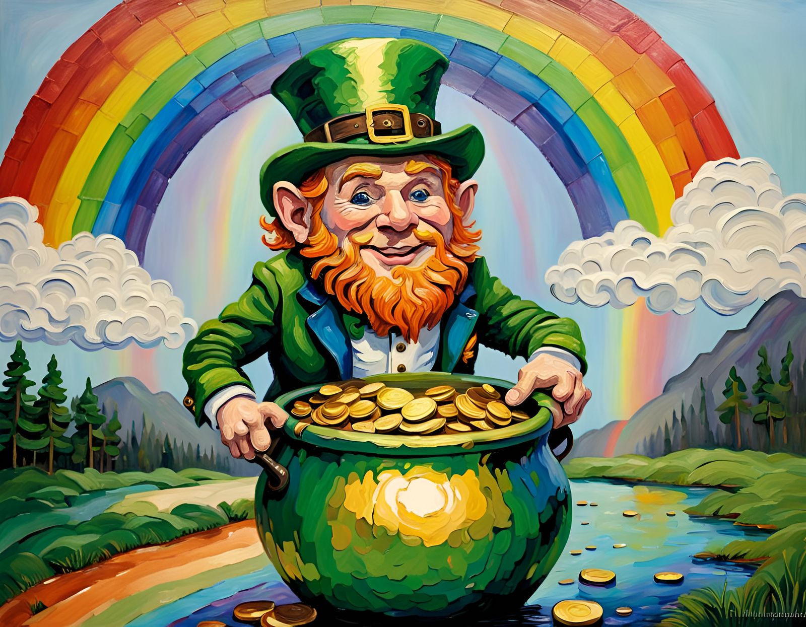 Leprechaun's Gold: An Impasto Painting