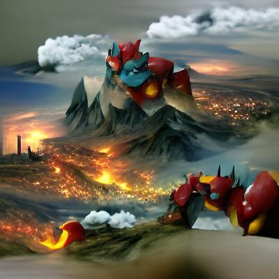 Detailed Matte Painting of Magmar