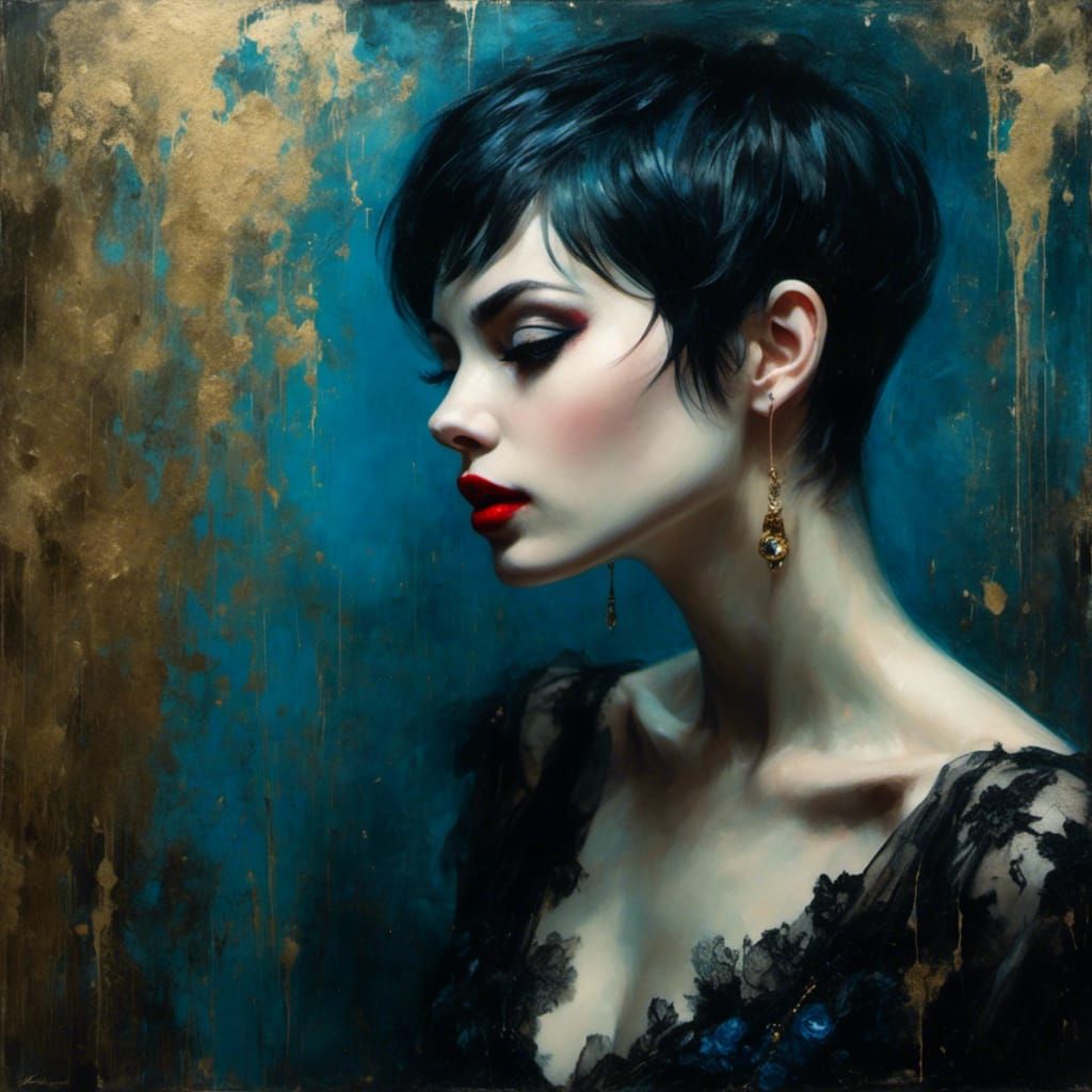 Ethereal Gothic Portrait of Romanian Woman