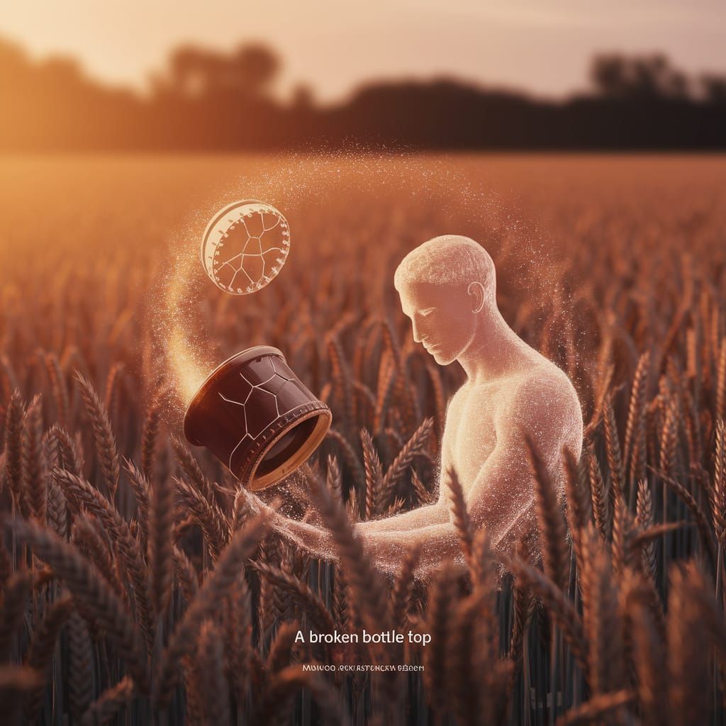 Golden Breeze: A Broken Bottle's Soulful Journey