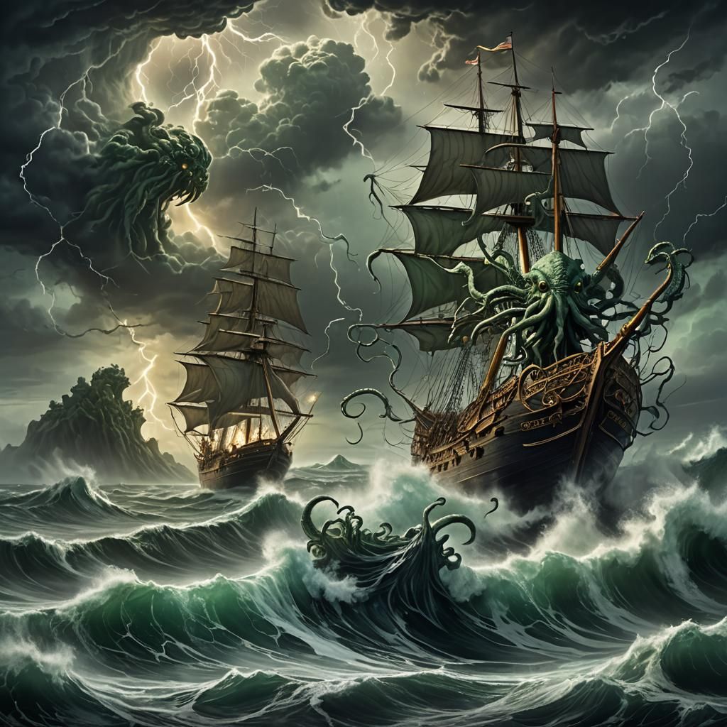 Cthulhu's Pursuit: A Dark Fantasy Sea Chase