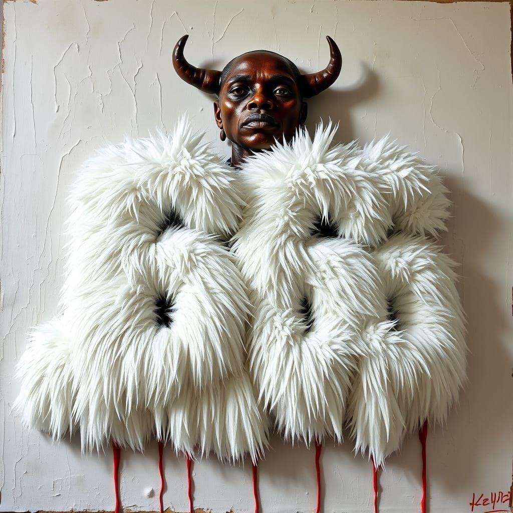 Surreal Beast in White Fur