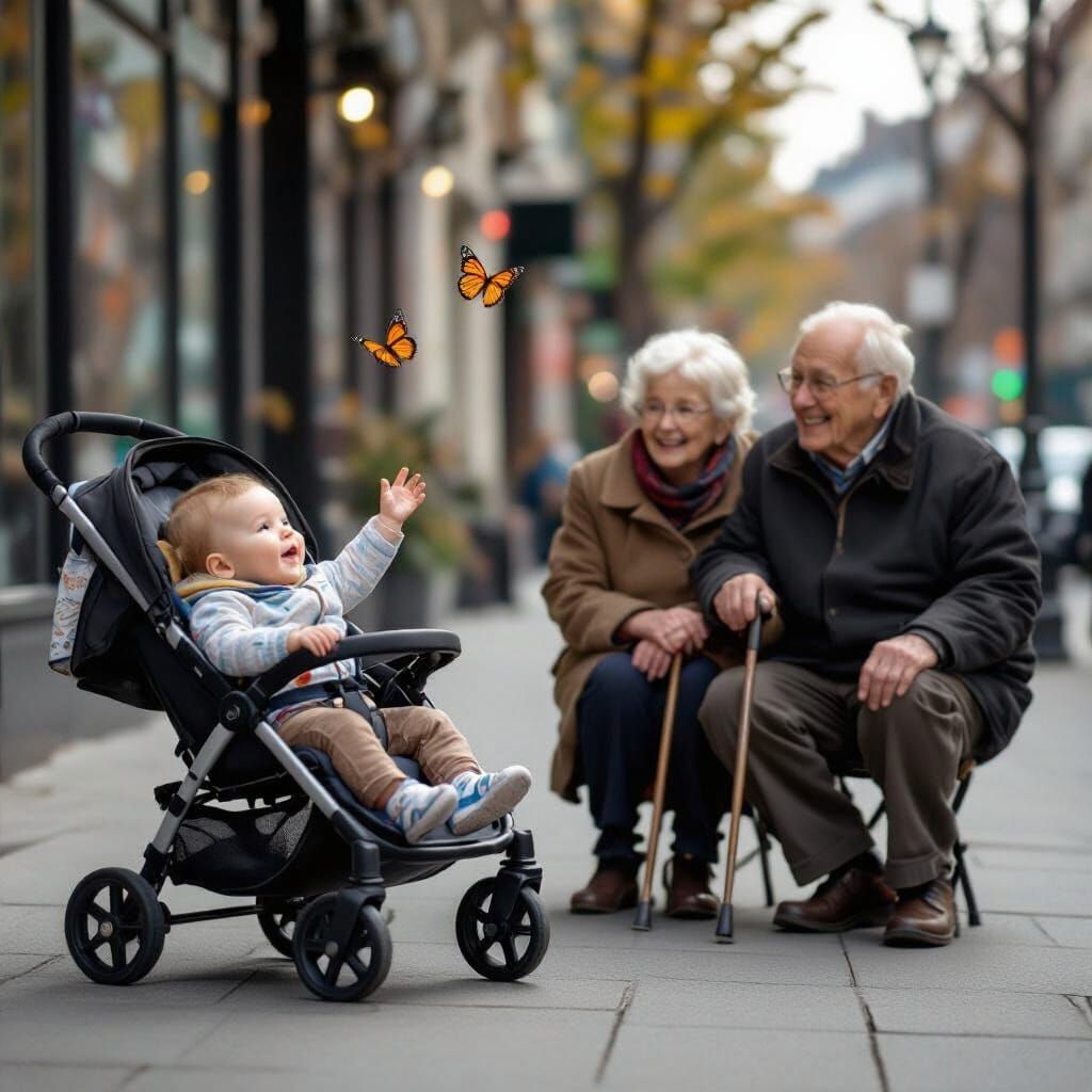 Baby's Glee Inspires Elderly Couple