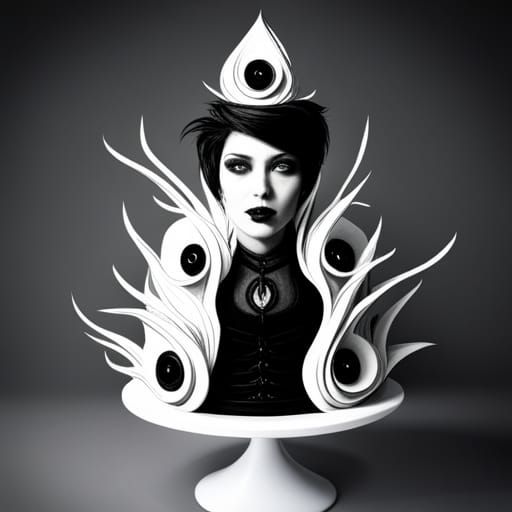 Sinister Goth Cake by Greg Rutkowski