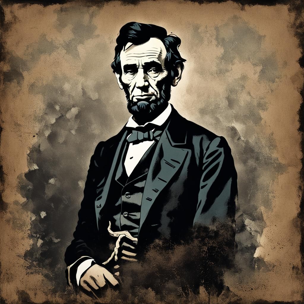 Distressed American Gentleman Portrait in 19th Century Style