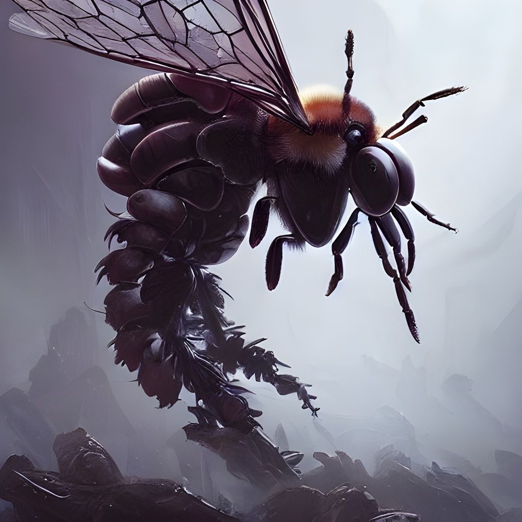 Eldritch Horror Bee in Art Nouveau Style
