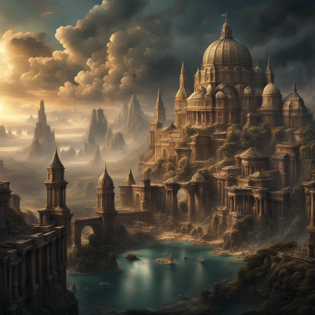 Epic Ancient Landscape: Digital Matte Painting