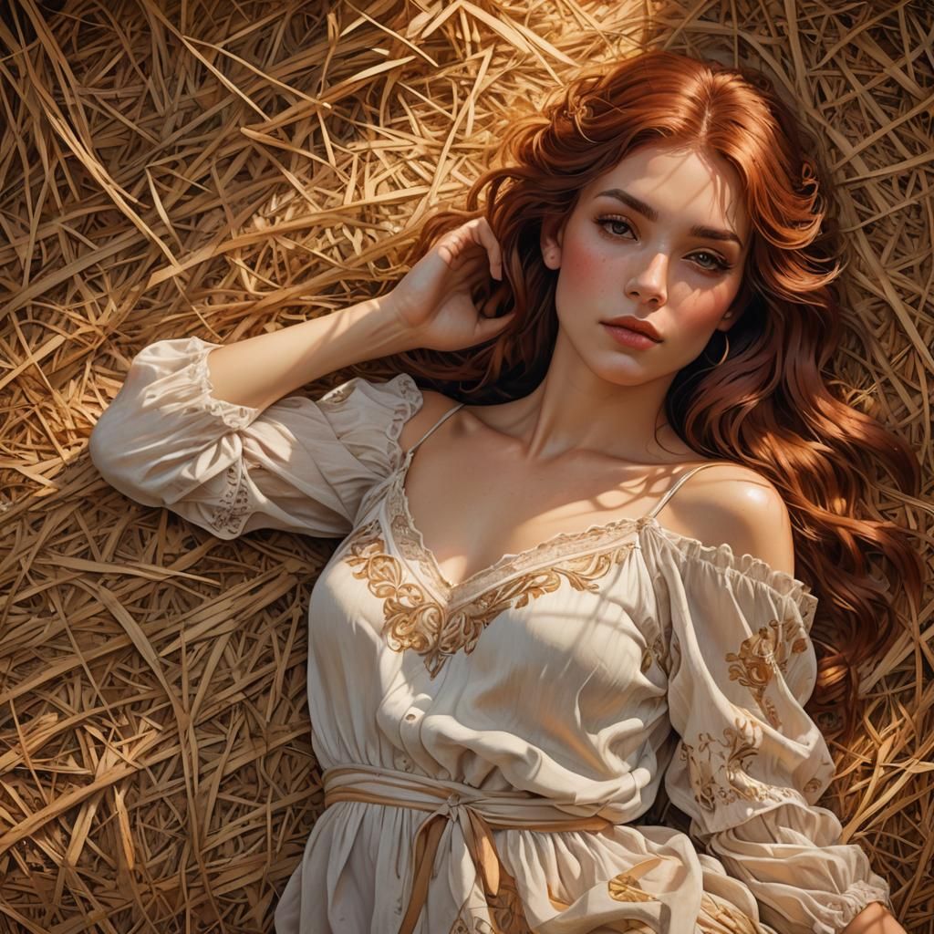 Auburn Beauty: Art Nouveau Portrait in Unreal Engine